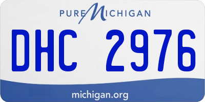 MI license plate DHC2976