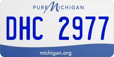 MI license plate DHC2977