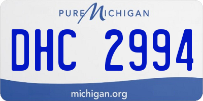MI license plate DHC2994