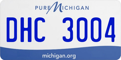 MI license plate DHC3004