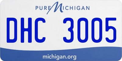 MI license plate DHC3005
