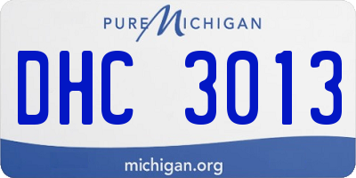 MI license plate DHC3013