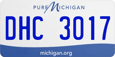 MI license plate DHC3017