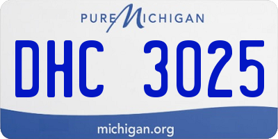 MI license plate DHC3025