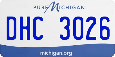 MI license plate DHC3026