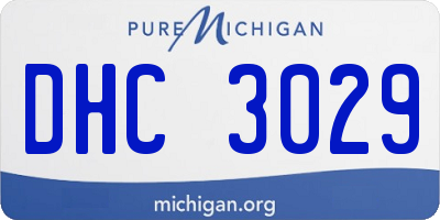MI license plate DHC3029