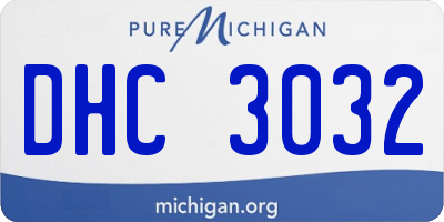 MI license plate DHC3032