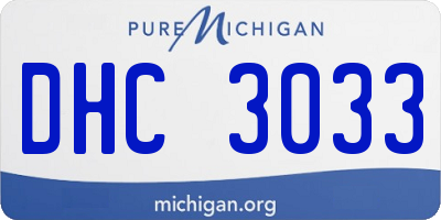 MI license plate DHC3033