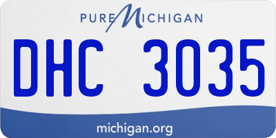 MI license plate DHC3035