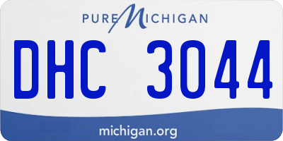 MI license plate DHC3044