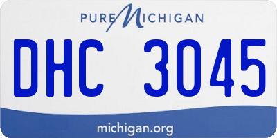 MI license plate DHC3045
