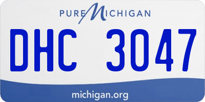 MI license plate DHC3047