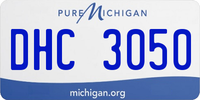 MI license plate DHC3050