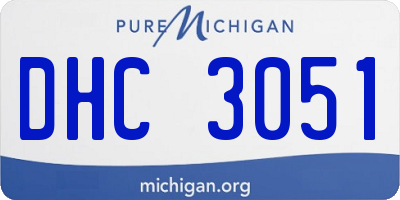 MI license plate DHC3051