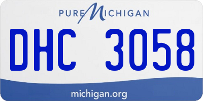 MI license plate DHC3058