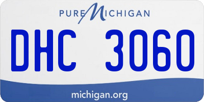 MI license plate DHC3060