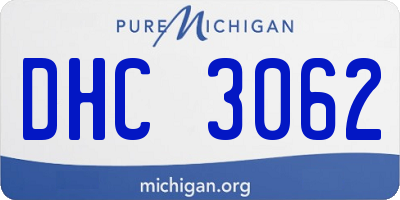 MI license plate DHC3062