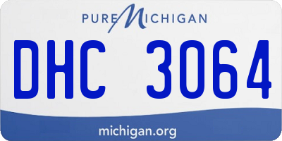MI license plate DHC3064