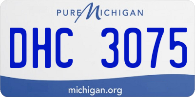 MI license plate DHC3075