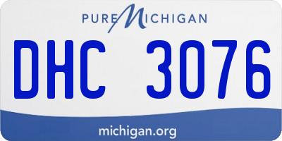 MI license plate DHC3076