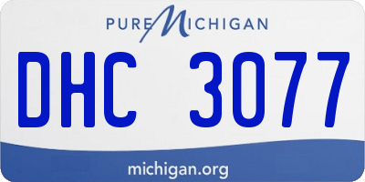 MI license plate DHC3077