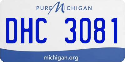 MI license plate DHC3081