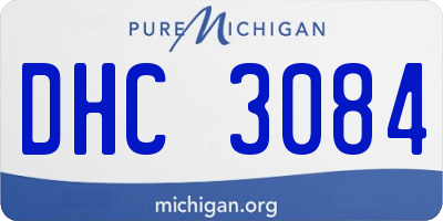 MI license plate DHC3084
