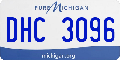 MI license plate DHC3096