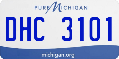 MI license plate DHC3101