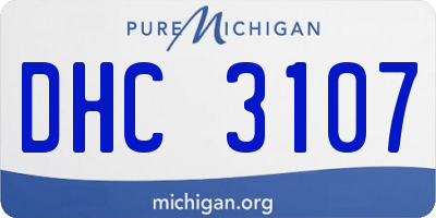 MI license plate DHC3107