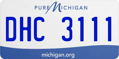 MI license plate DHC3111