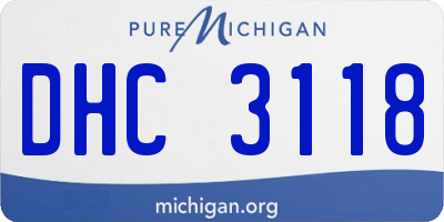 MI license plate DHC3118