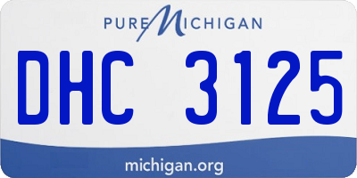 MI license plate DHC3125
