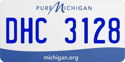 MI license plate DHC3128