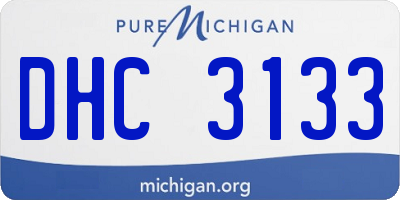 MI license plate DHC3133