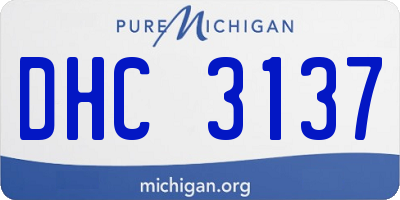 MI license plate DHC3137