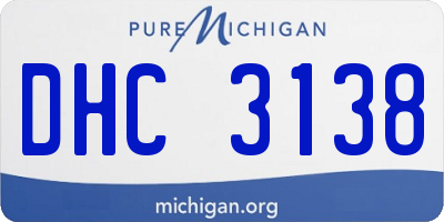MI license plate DHC3138