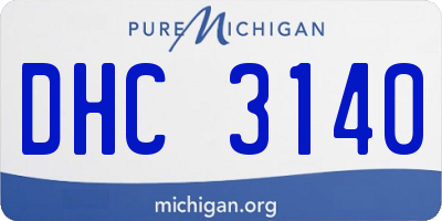 MI license plate DHC3140