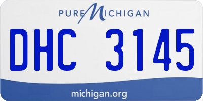 MI license plate DHC3145