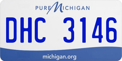 MI license plate DHC3146