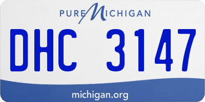 MI license plate DHC3147