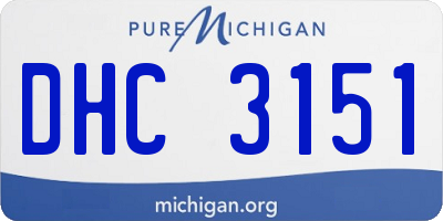 MI license plate DHC3151