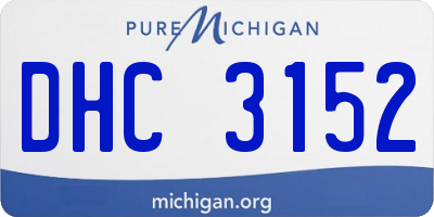 MI license plate DHC3152