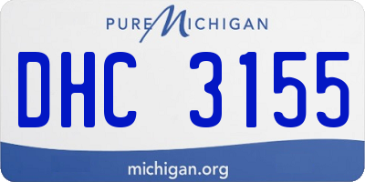 MI license plate DHC3155