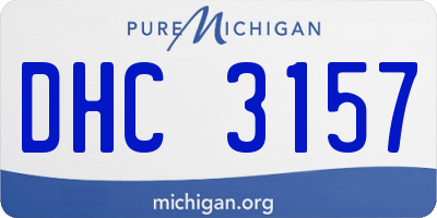 MI license plate DHC3157