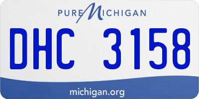 MI license plate DHC3158