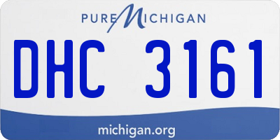 MI license plate DHC3161