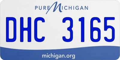 MI license plate DHC3165