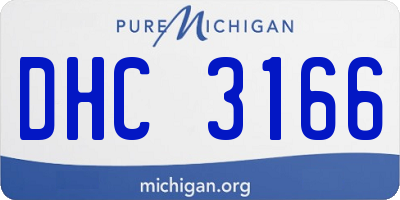 MI license plate DHC3166