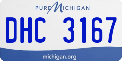 MI license plate DHC3167
